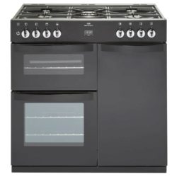 New World Vision 90G 90cm Gas Range Cooker in Black  444443602